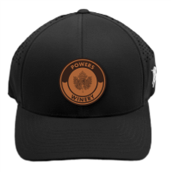 Powers Hat Black Leather Patch